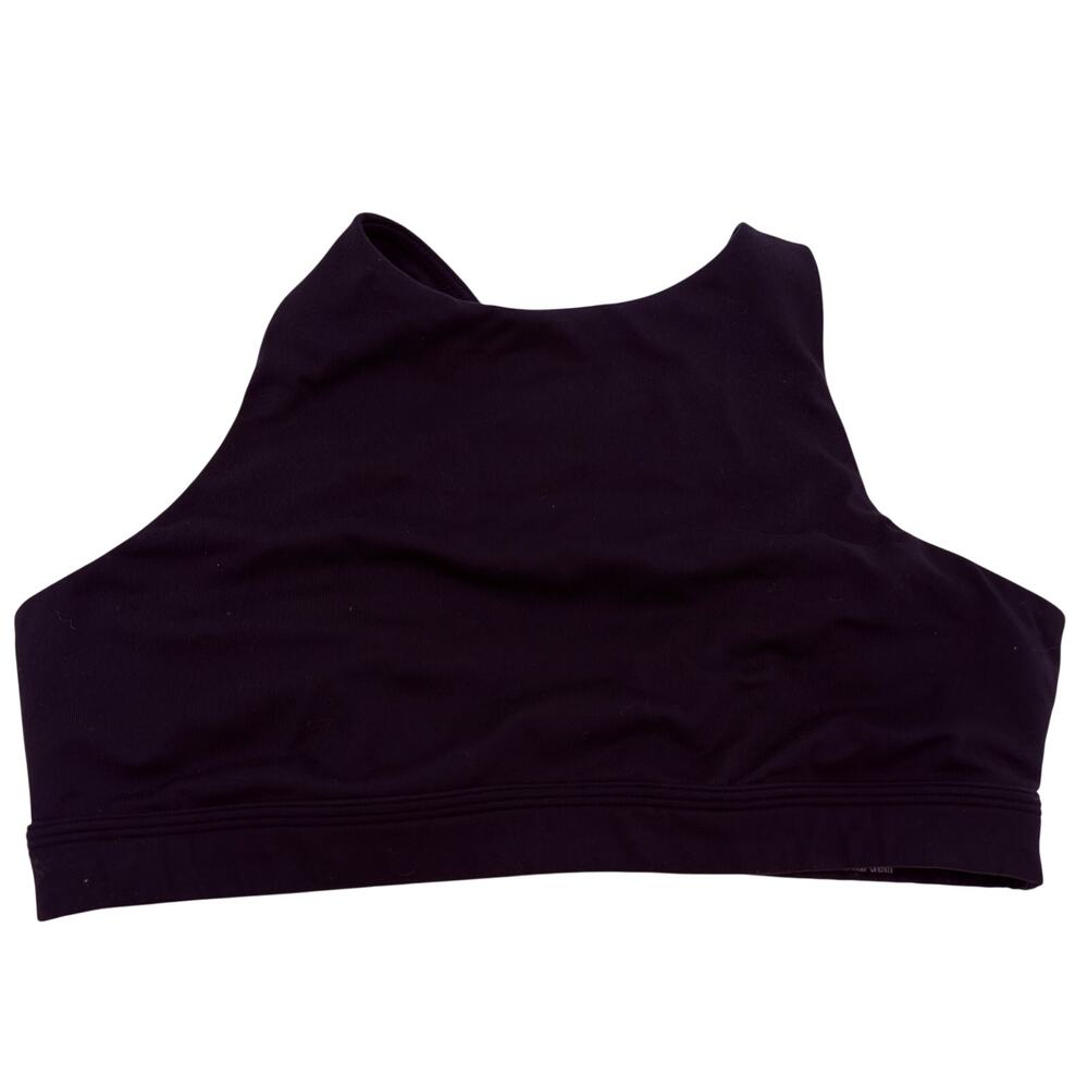 Aerie Black High Neck Strappy Back Sports Bra Size Medium